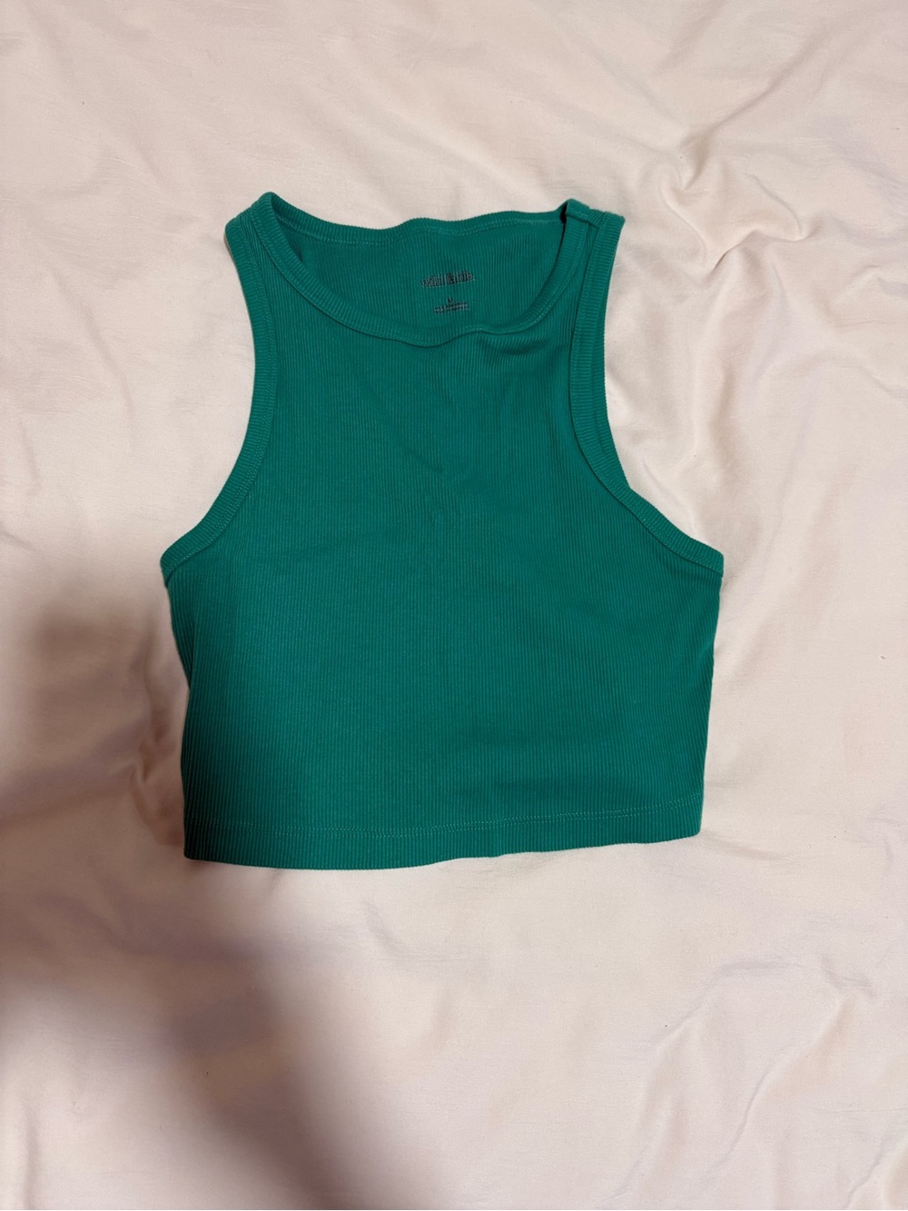 wild fable Green Crop Ribbed Tank